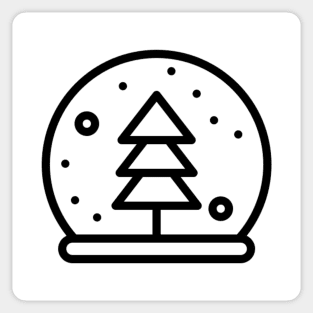 Snow globe with tree Sticker